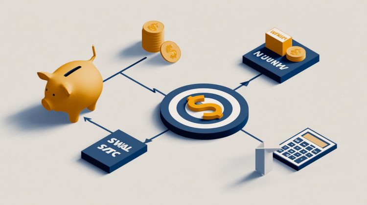 An isometric illustration of the FIRE number calculation process.