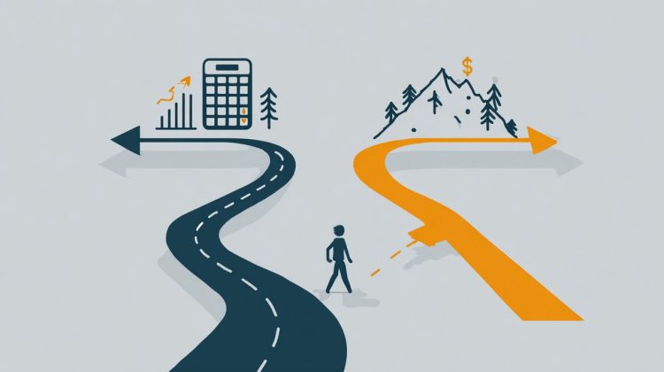 An illustration comparing debt avalanche and debt snowball strategies.