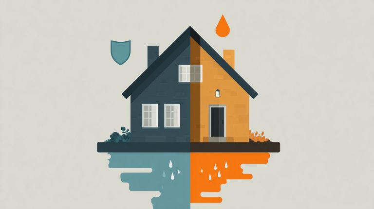 An illustration of a house with two states of roof health, one well-maintained and one damaged, symbolizing proactive care versus costly neglect.