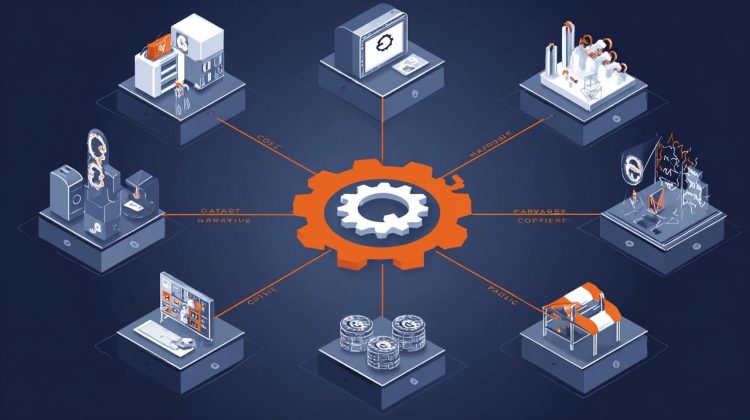 An isometric illustration showing different categories of TCO components.