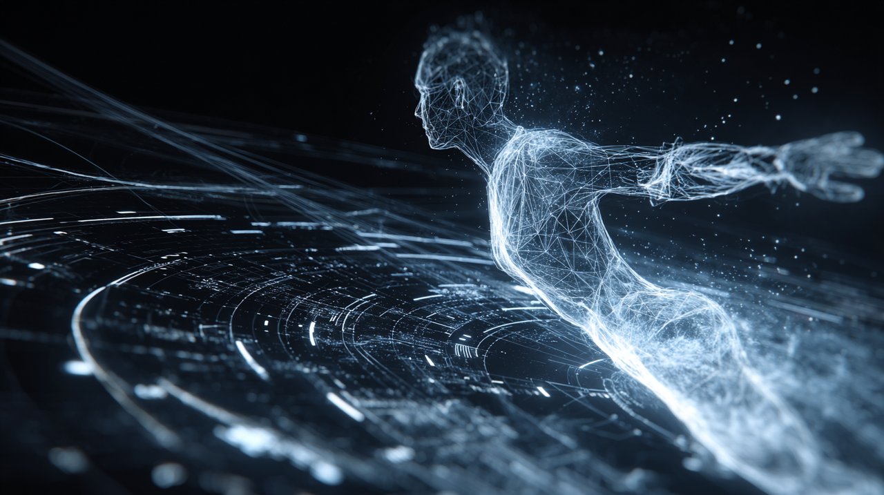 Holographic interface projecting data blueprint